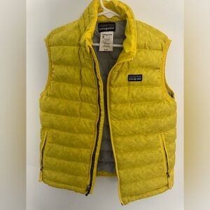 Patagonia kids small (8) yellow vest VGUC